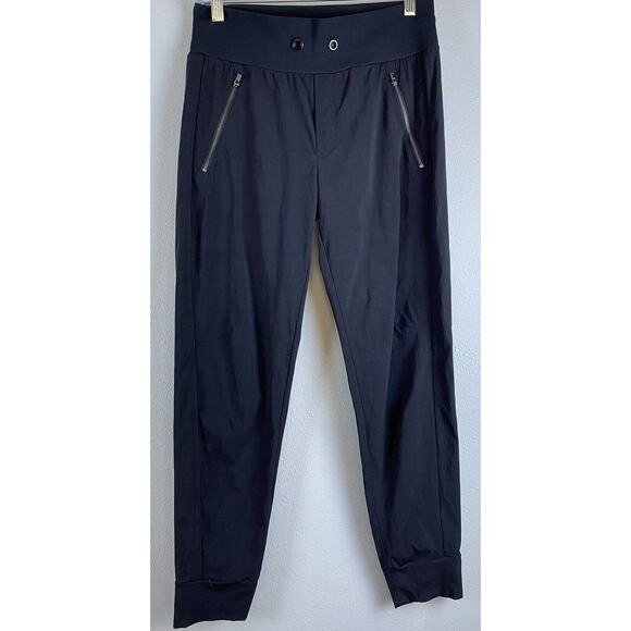 Athleta Pants Sz 2 Black Trekkie North Drawstring Activewear Running Jogger - Picture 1 of 11